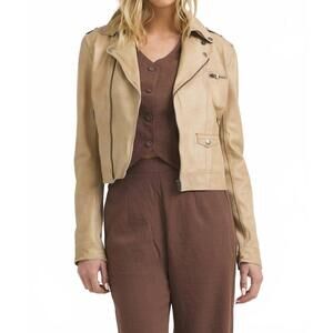 NEW JAKETT piper leather jacket in sand